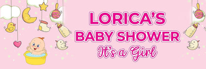 2 Personalised Baby Shower Banners Blessing Party Celebration Decoration Posters For Mum to Be