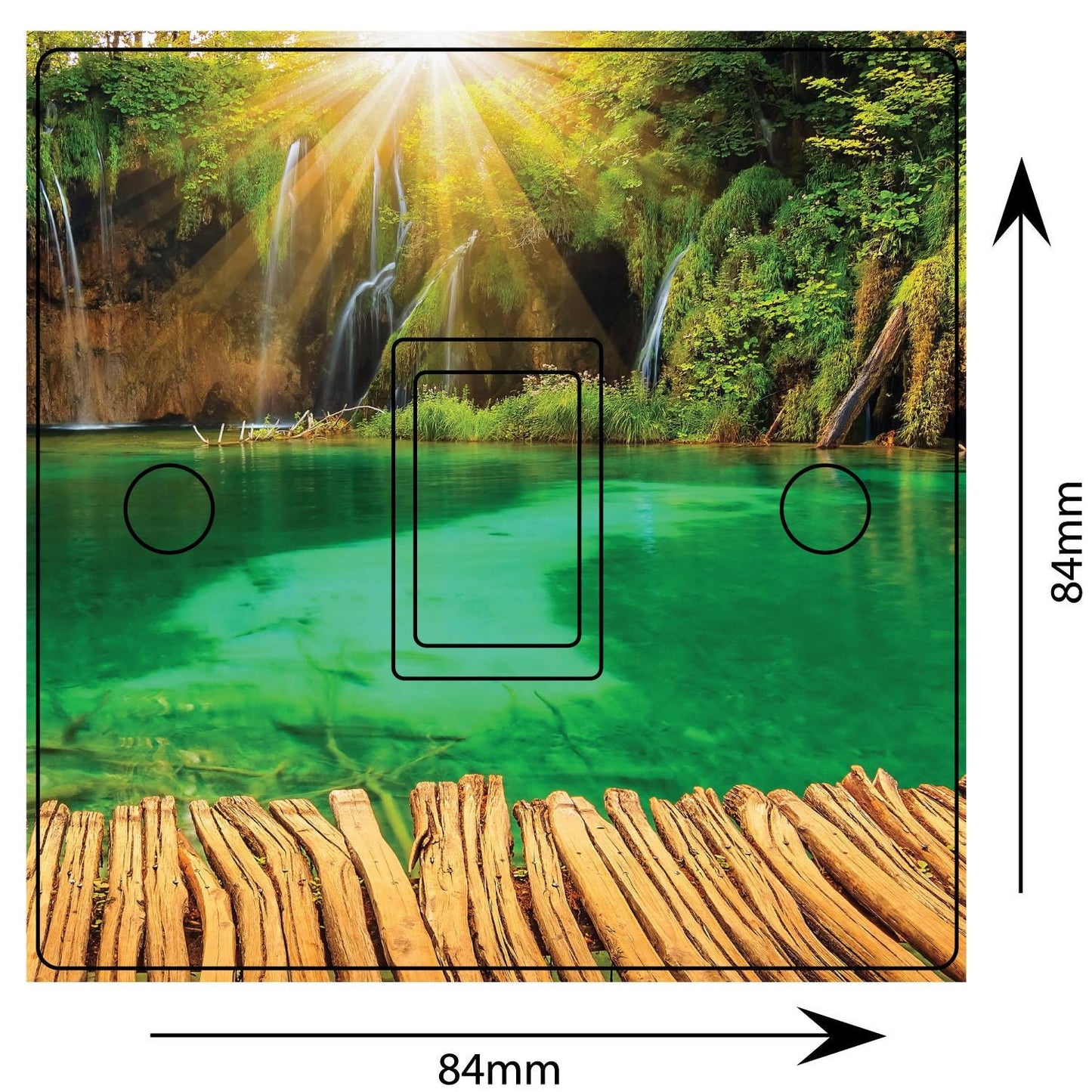 Croatia Parks Lake Waterfall 3d Light Switch Sticker Cover Vinyl Skin Wall Decal