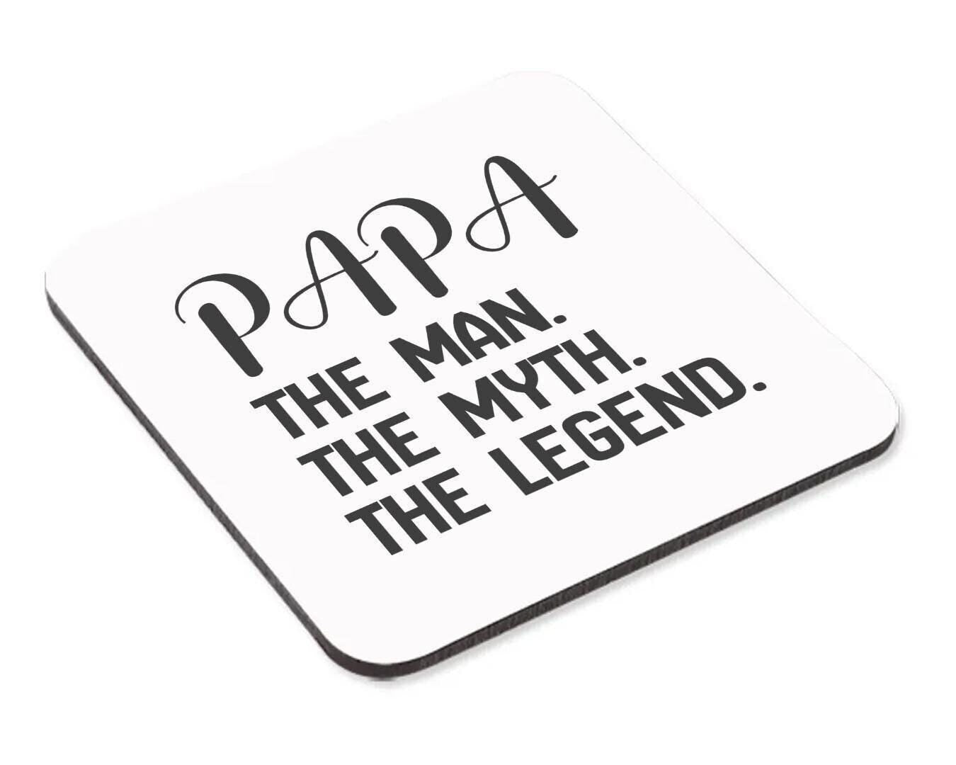 Papa The Man, The Myth, The Legend Mug & Coaster Set