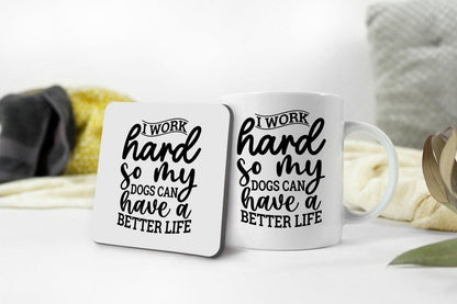 Dog Lover Mug & Coaster Set: Funny Office Gift