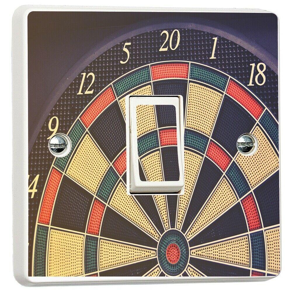 Dart Board Pub Games Light Switch Sticker Cover Vinyl Skin Wall Decal Decor