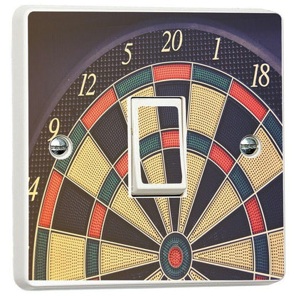 Dart Board Pub Games Light Switch Sticker Cover Vinyl Skin Wall Decal Decor
