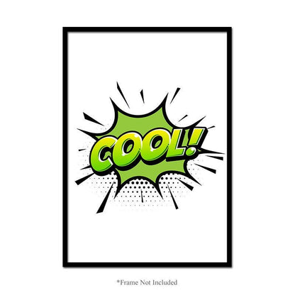 Cool Explosion Emoji Wall Poster Kids Bedroom Comic Art Nursery Print Home Decor