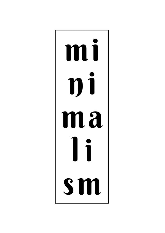 Minimalism Wall Art Poster Inspirational Typography Quote Home Print Room Decor