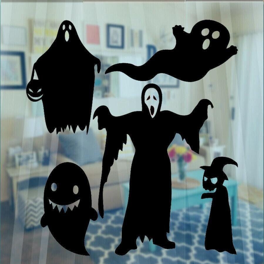 Spooky Ghost Boo Haunted Halloween Scary Vinyl Decal Sticker Car Window Wall Art