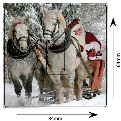 Santa Clause Christmas Xmas Light Switch Sticker Cover Vinyl Skin Wall Decal