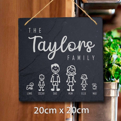 Family Name Personalised Hanging Slate Sign New Home House Warming Gift