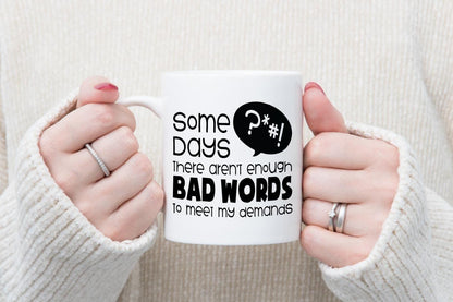 Not Enough Bad Words Mug & Coaster Set Funny Sarcastic Birthday Office Tea Gift