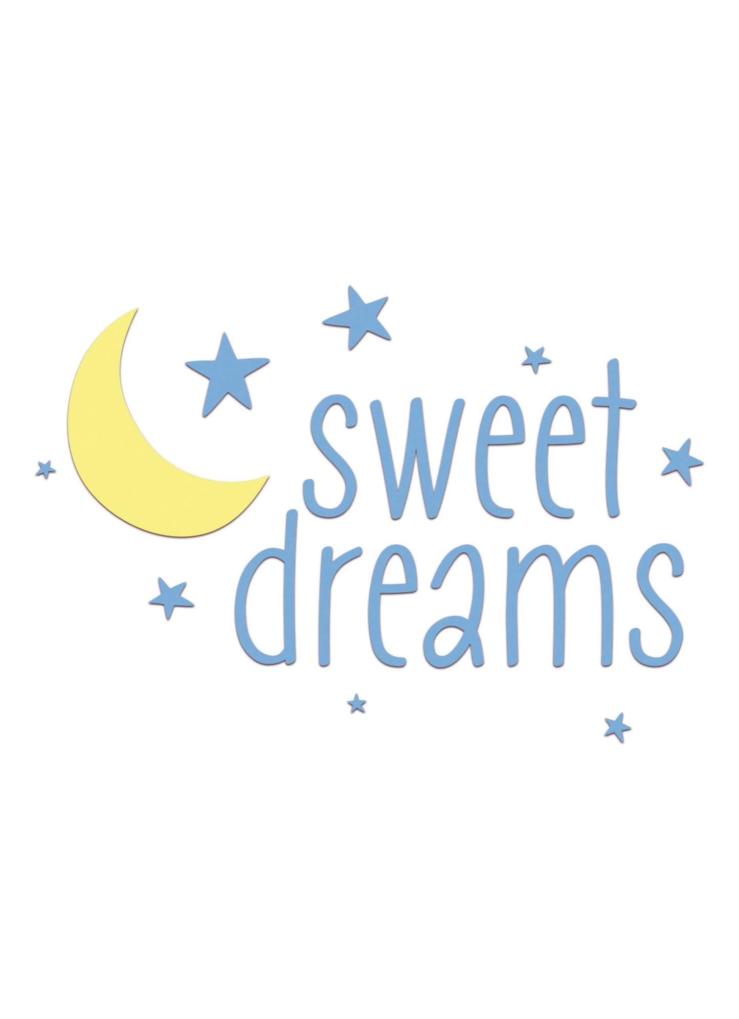 Sweet Dreams Moon Motivational Inspirational Positive Thoughts Poster Print Wall