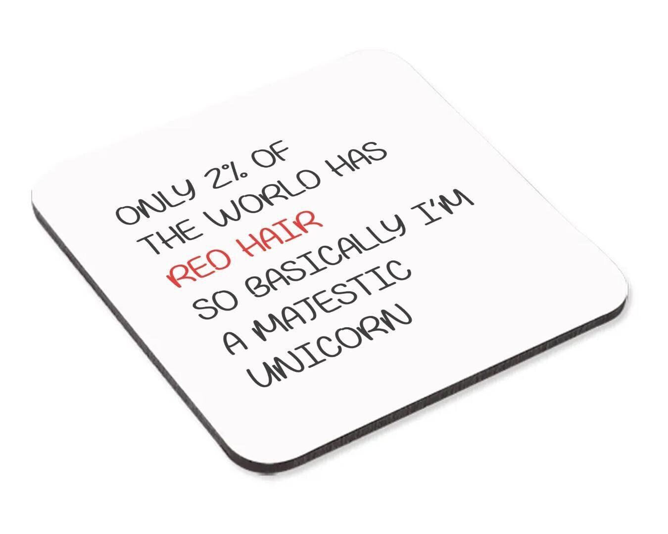 Red Hair Mug & Coaster Set: Funny Birthday Gift