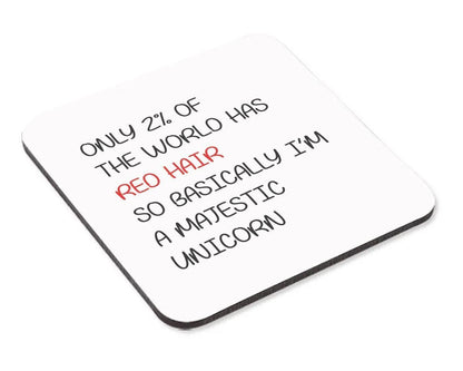 Red Hair Mug & Coaster Set: Funny Birthday Gift