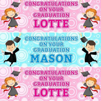 2 Personalised Graduation Party Celebration Banners Decoration Posters