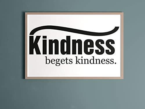 Kindness Begets Kindness Motivational Inspirational Positive Quote Poster Wall