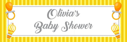 2x Personalised Baby Shower Banners: Custom Party Decoration