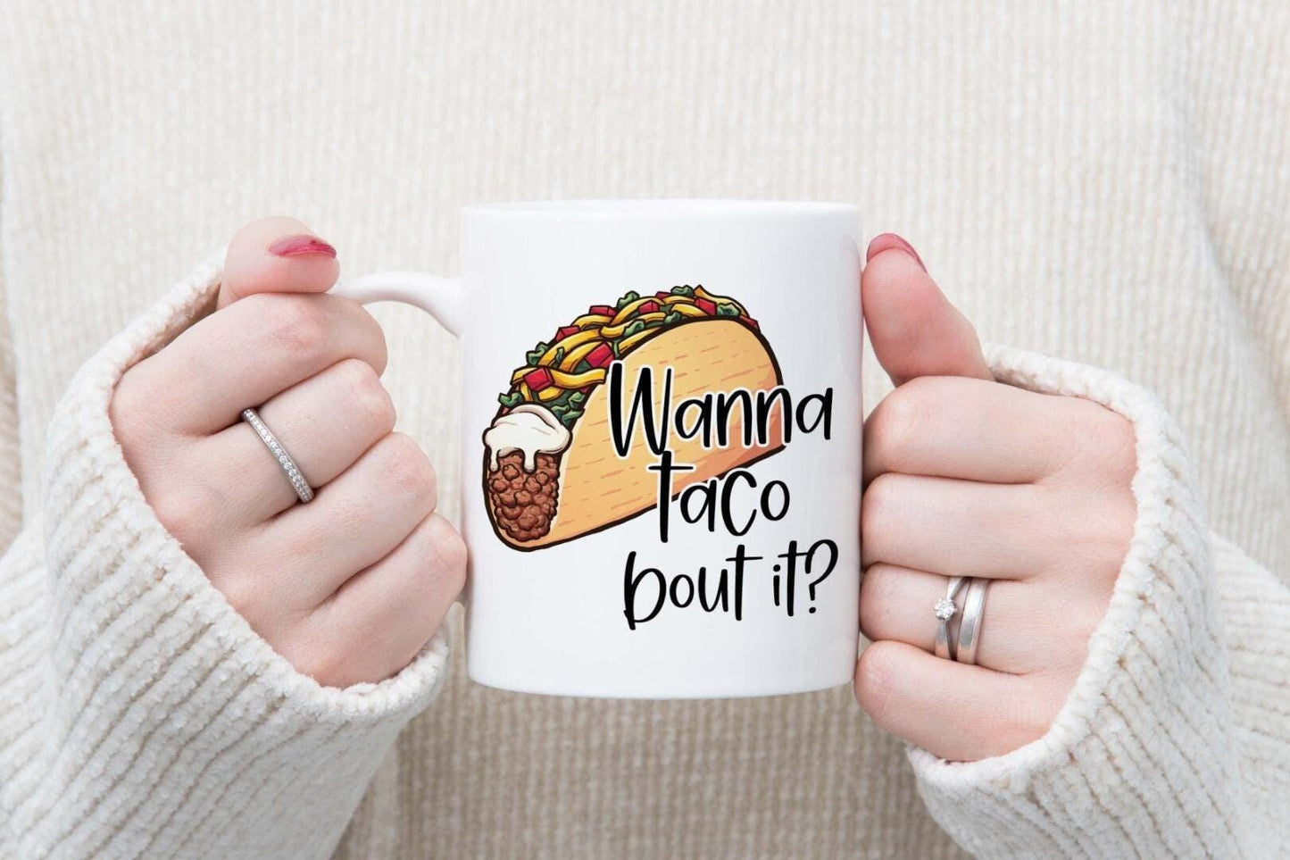 Novelty Food Mug And Coaster Gift Set Wanna Taco Bout It Mexican Cuisine Gifts
