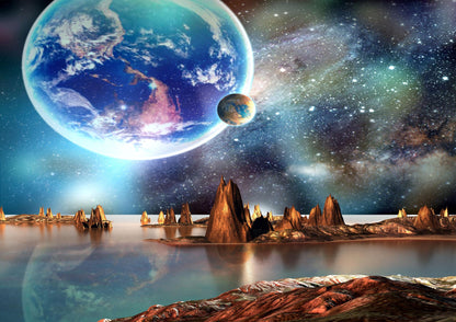 Alien Landscape Planets Space Boys Room Giant Poster - A4 A3 A2 A1 Sizes