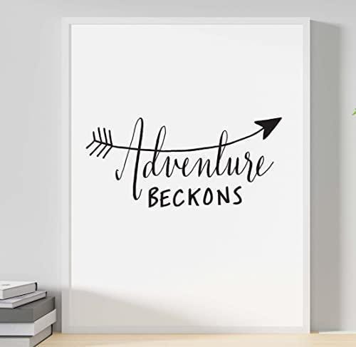 Adventure Beckons Inspirational Positive Thoughts Adventure Poster Print Wall