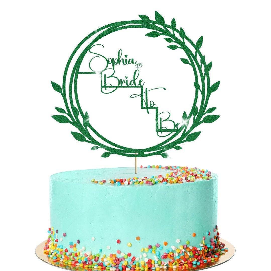 Personalized Glitter Bride-to-be Cake Topper For Wedding Party Decoration