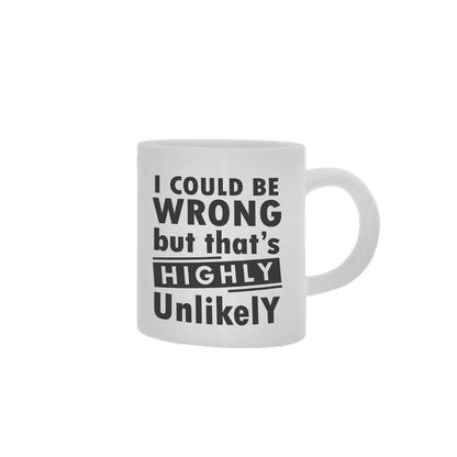 I Could Be Wrong Mug And Coaster Birthday Gift Set Office Coffee Cup Gifts