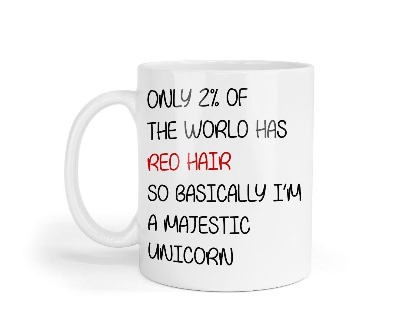 Red Hair Mug & Coaster Set: Funny Birthday Gift