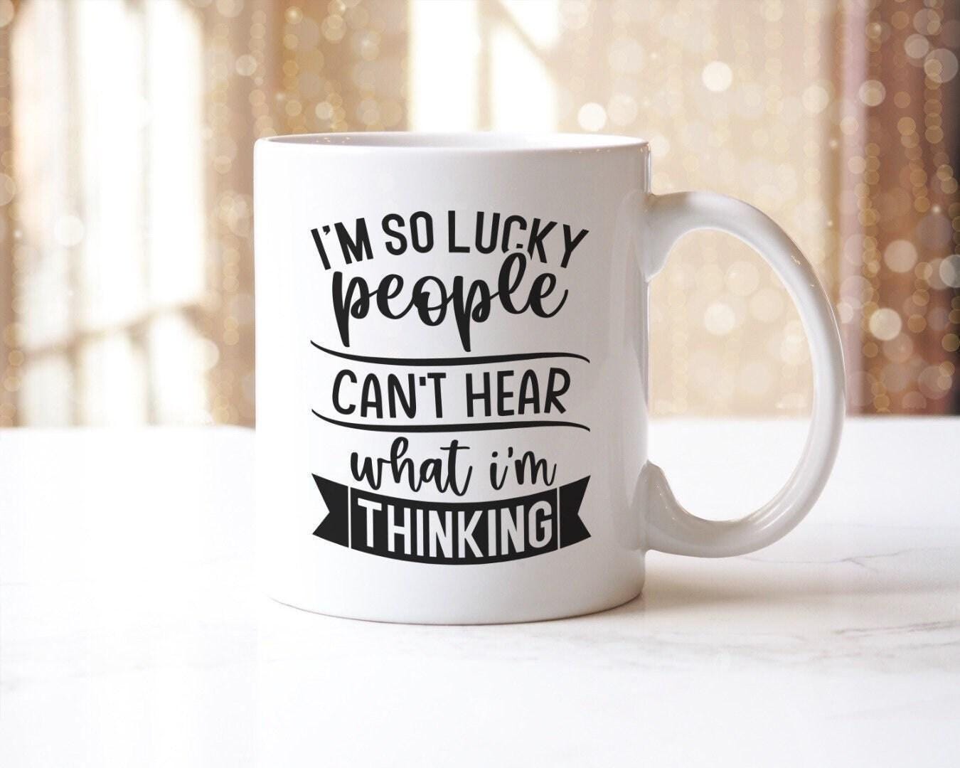 Funny Novelty Mug & Coaster Set: I'm So Lucky Office Gift