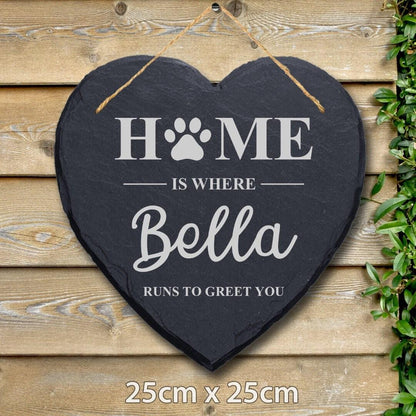 Pet Lovers Home Personalised Hanging Slate Sign House Gifts For Pet Dog Cat
