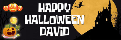 Personalised Halloween Banner: Spooky Party Decoration (Set of 2)
