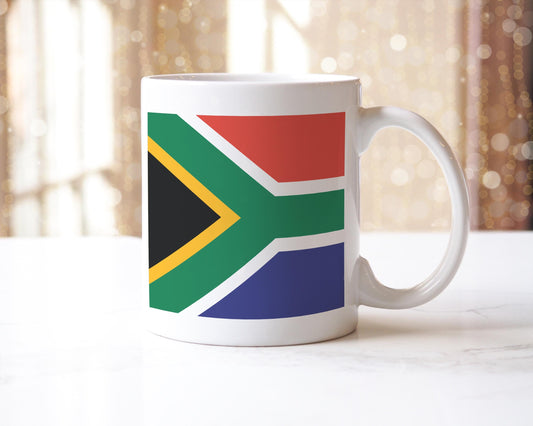 South Africa Flag Mug: Novelty Coffee Tea Cup, UK Made