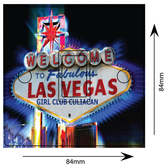 Las Vegas Sign Light Switch Sticker Cover Vinyl Skin Wall Decal Decor