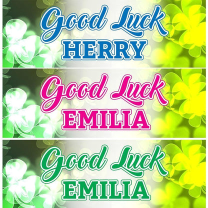 2 Personalised Good Luck Birthday Celebration Banners Decoration Posters