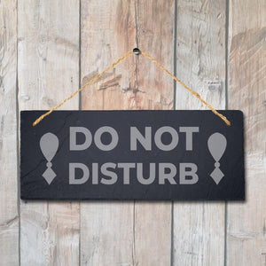 Do Not Disturb Laser Engraved Hanging Slate Room Office Home Decor Plaque Sign