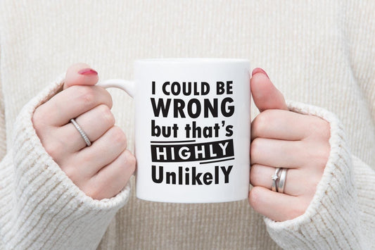 I Could Be Wrong Mug And Coaster Birthday Gift Set Office Coffee Cup Gifts