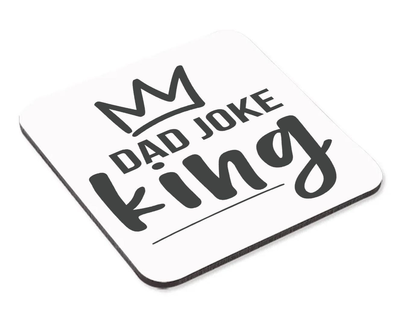 Dad Joke King Mug & Coaster Set Fathers Day Son Christmas Daddy Birthday Gift