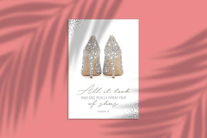 Cinderella Shoes Fashion Girls Bedroom Quotes Wall Art Home Decor Print Poster