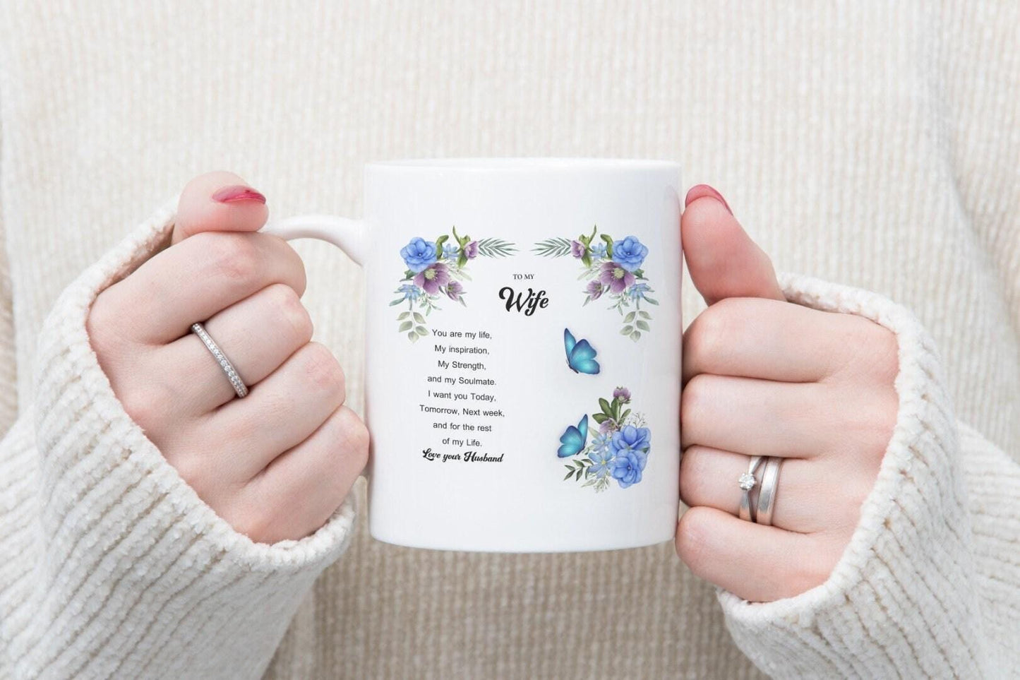 To My Wife Mug & Coaster Set: Romantic Gift From Husband