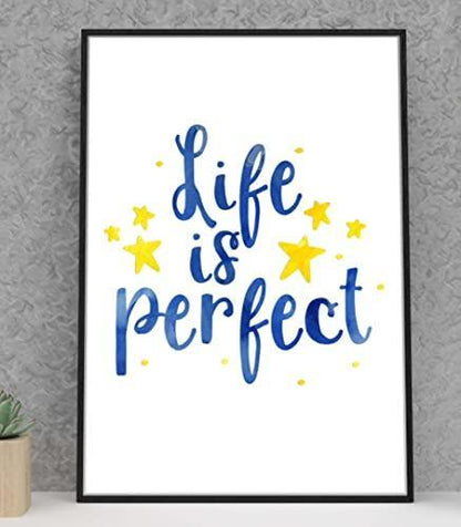 Life Is Perfect Motivational Inspirational Positive Quote Poster Print Wall
