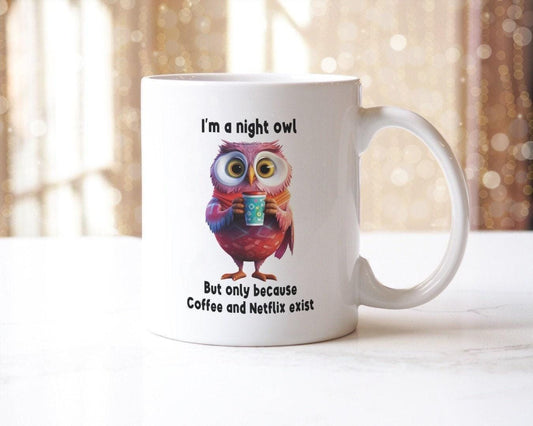 Night Owl Coffee Mug & Coaster Set: Gamer Gift