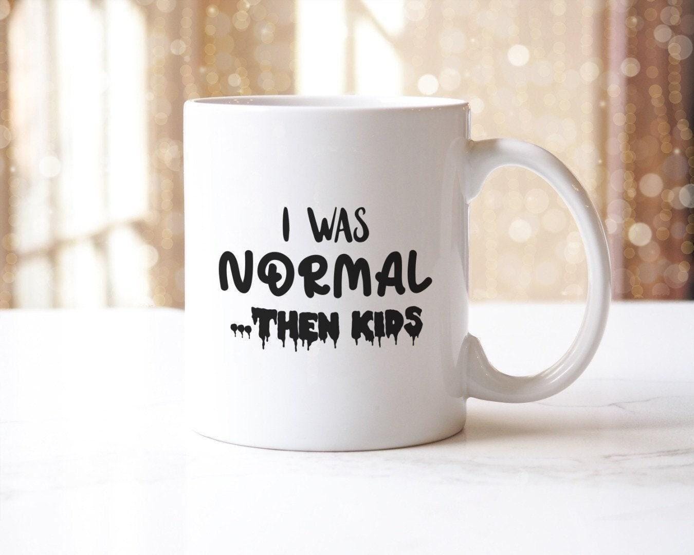 I Was Normal Then Kids - Ceramic Novelty Mug & Coaster Coffee Tea Cup Office Workspace Gift