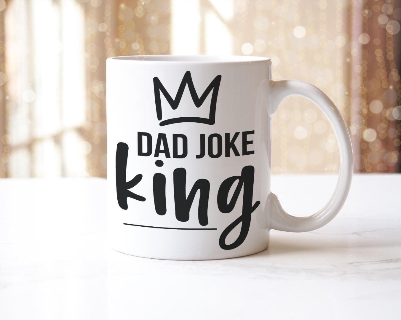 Dad Joke King Mug & Coaster Set Fathers Day Son Christmas Daddy Birthday Gift