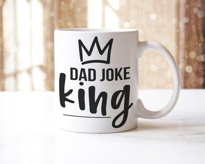 Dad Joke King Mug & Coaster Set Fathers Day Son Christmas Daddy Birthday Gift