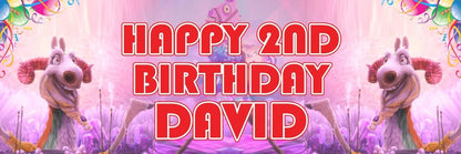 2x Personalised Llama Birthday Banner: Kids Party Decoration
