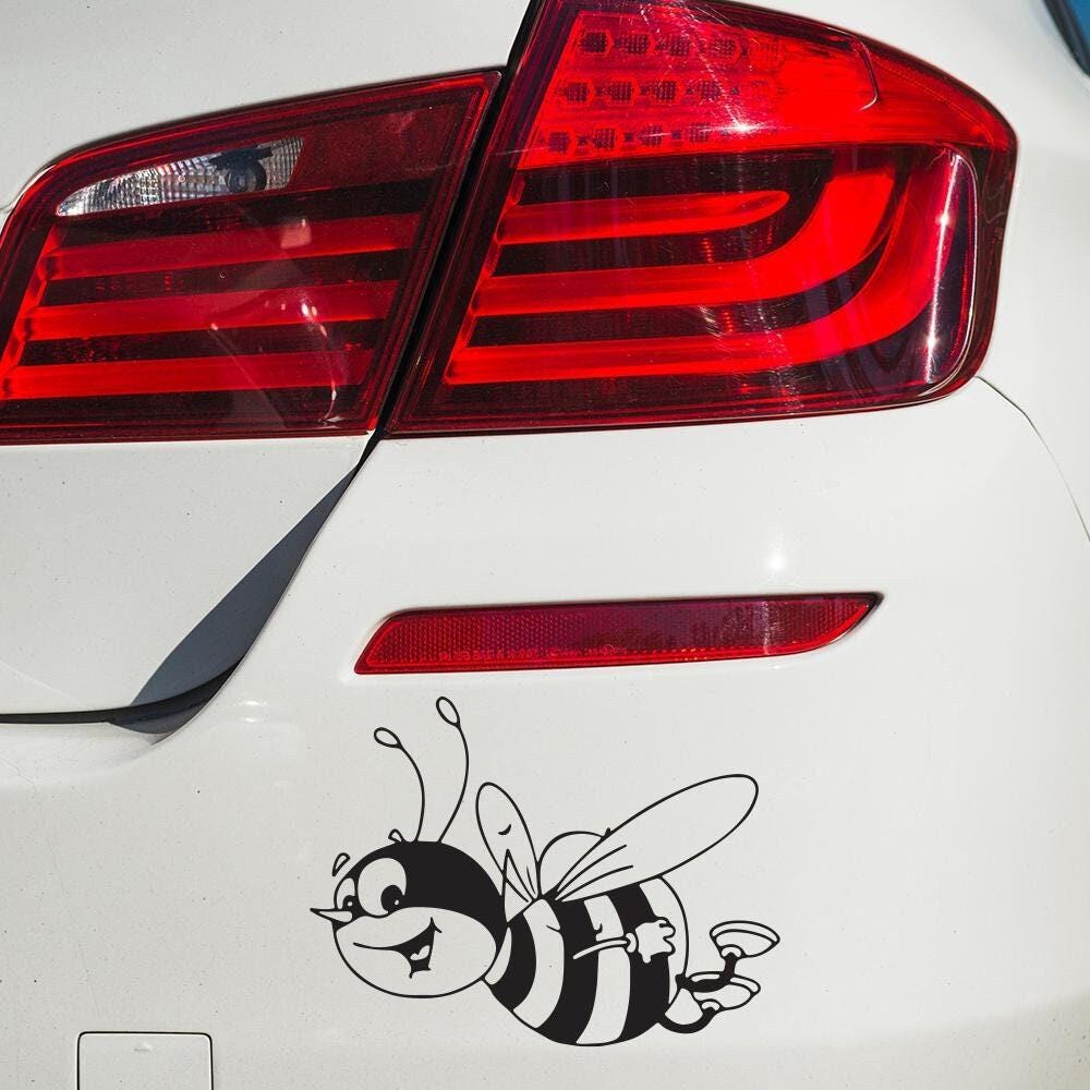 Smiling Bumble Bee Art Window Laptop Fun Sticker Vinyl Decal