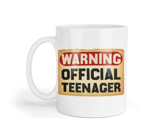 Warning Official Teenager - Funny Novelty Coffee Tea Cup Mug & Coaster Gift