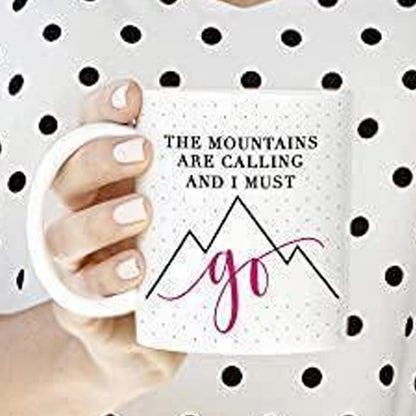 Mountains Are Calling Mug: Adventure Gift for Traveler