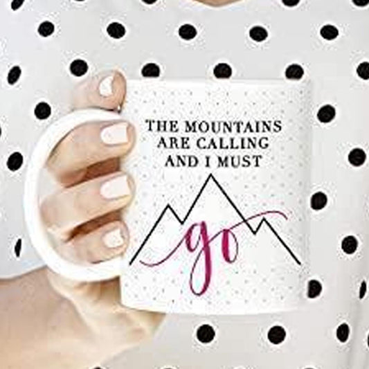 Mountains Are Calling Mug: Adventure Gift for Traveler