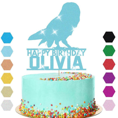 Bird Cake Topper Pet Lovers Girls Boys Birthday Celebration Decoration Any Name