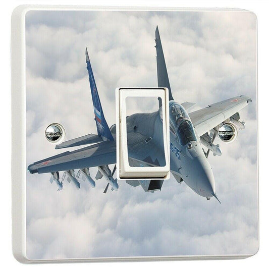 Mig 35 Fighter Jet Light Switch Sticker Cover Vinyl Skin Wall Decal Decor