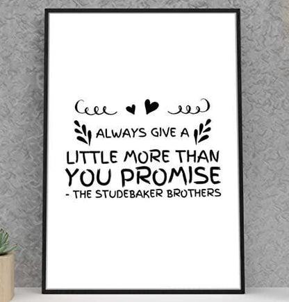 Always Give Little More Motivational Inspirational Positive Quote Poster Wall
