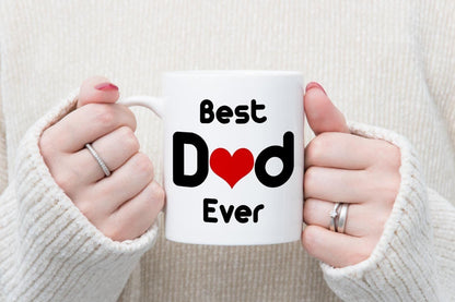 Best Dad Ever Mug & Coaster Set Daddy Birthday Fathers Day Daughter Son Gift