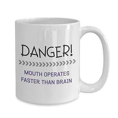 Funny 'Danger Mouth' Mug: Novelty Coffee Cup Gift